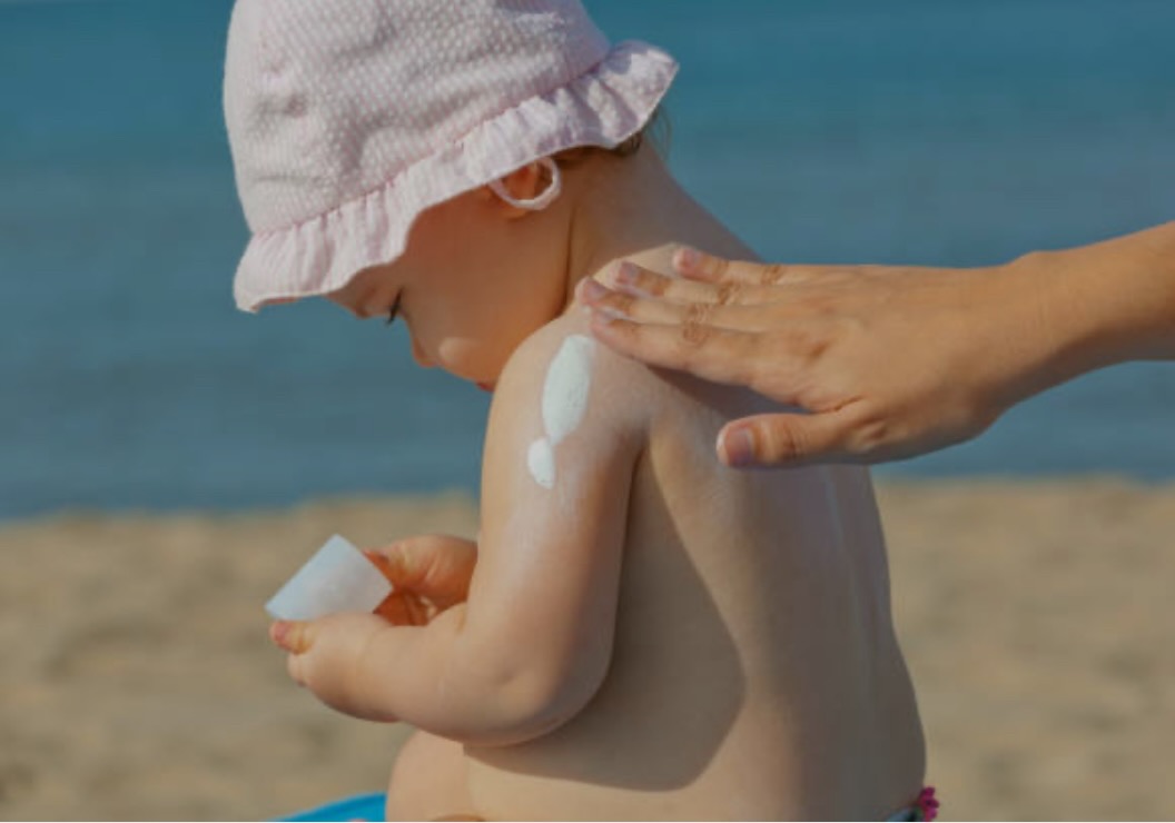 Why is the use of sunscreen important for kids and babies?