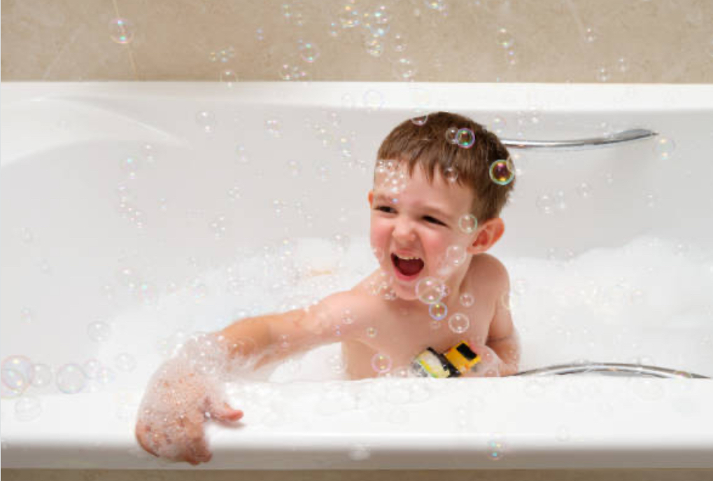 Bubble baths can be a joy for kids